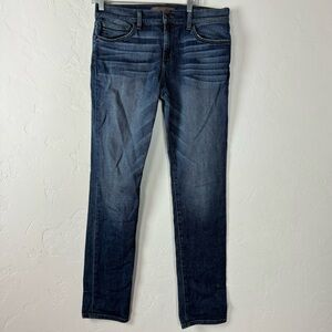 Joes Jeans Denim Slim Fit Dark Wash Blue Solid Palumbo Cotton Stretch Flat Front